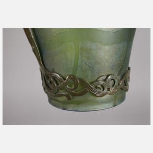 Böhmen große Vase mit Bronzemontur