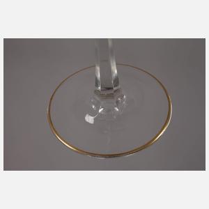 Neun elegante Weingläser