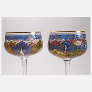 Josephinenhütte zwei Prunkgläser „Jodphur“