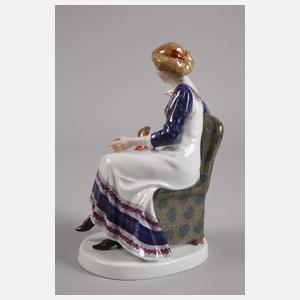 Meissen "Dame, einen Papagei fütternd"