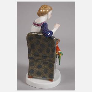 Meissen "Dame, einen Papagei fütternd"