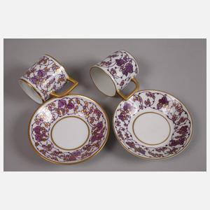 Nymphenburg zwei Mokkatassen Jugendstil