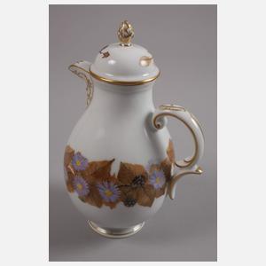 Nymphenburg Kernstück und Tablett Herbstlaubdekor