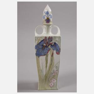 Rozenburg Deckelvase Schwertliliendekor