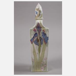 Rozenburg Deckelvase Schwertliliendekor