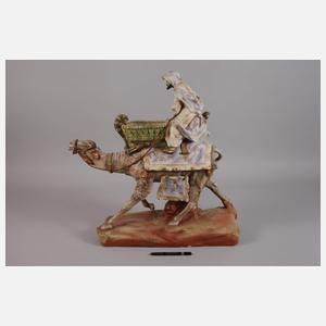 Amphora übergroße Figur kamelreitender Araber