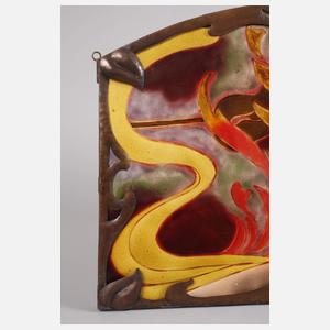 Große Wandfliese Jugendstil