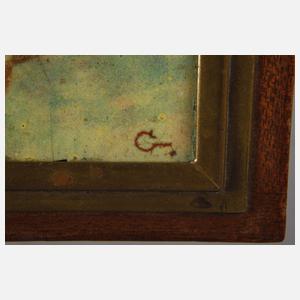 Schatulle mit Emaille