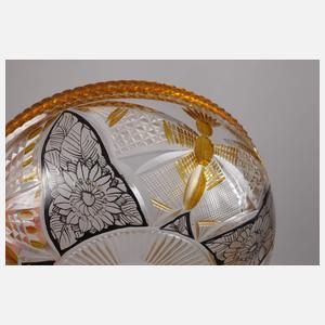 Steinschönau Schale mit Schwarzlotmalerei