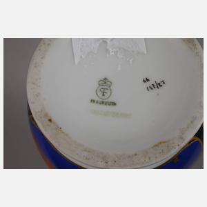 Fraureuth Balustervase Schwanendekor