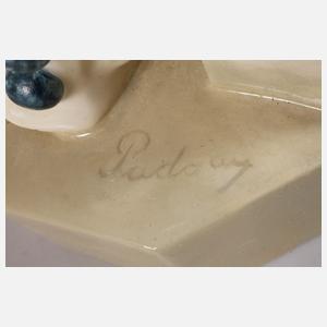 Goldscheider Wien Lampe mit Pierrot