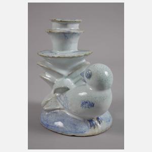 Art déco-Leuchter mit Vogel