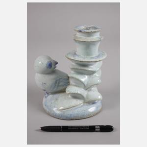 Art déco-Leuchter mit Vogel