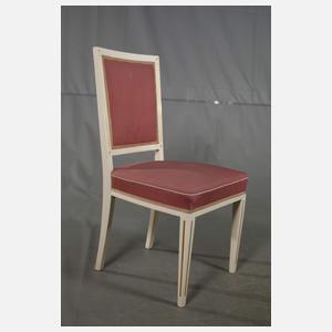 Übergroße Wandkonsole und vier Stühle