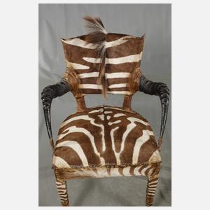 Michel Haillard zwei Zebra-Sessel