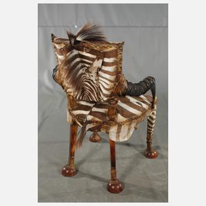 Michel Haillard zwei Zebra-Sessel