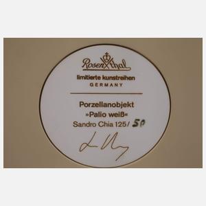 Rosenthal großes Porzellanobjekt "Palio weiß"