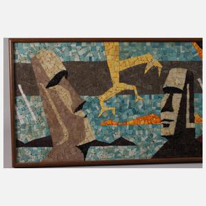 Glasmosaikbild Midcentury