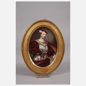 Bildplatte Herrscherbildnis mit Orden