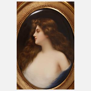 KPM Berlin Porzellanbildplatte "Erblüht"