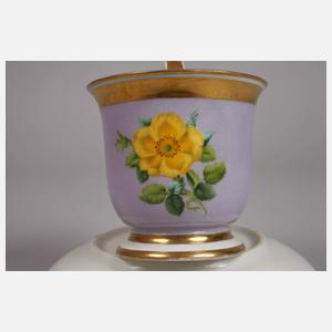 Alt-Wien Tasse mit Untertasse Blumenmalerei