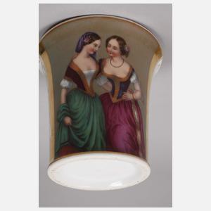 Böhmen Paar Freundschaftstassen Doppelbildnis