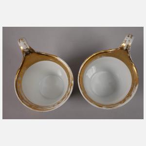 Böhmen Paar Freundschaftstassen Doppelbildnis