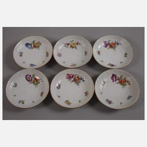 KPM Berlin Mokkaservice Blumenmalerei