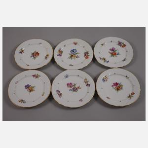 KPM Berlin Mokkaservice Blumenmalerei