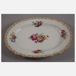 KPM Berlin Schüssel und zwei Platten Blumenmalerei