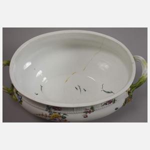 Deckelterrine Blumenmalerei