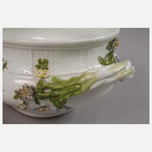 Deckelterrine Blumenmalerei