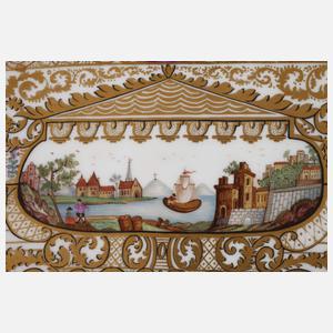 Meissen kleine Schale Kauffahrteiszenen