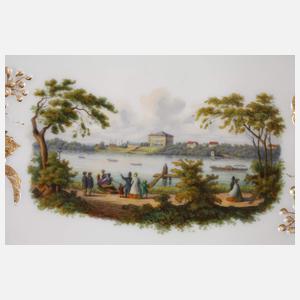 Meissen prunkvolle Ansichtenschale Zwickau