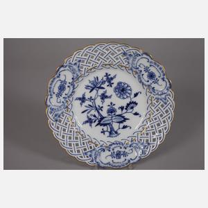 Meissen drei Durchbruchteile "Zwiebelmuster"