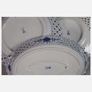 Meissen drei Durchbruchteile "Zwiebelmuster"