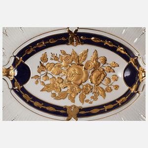 Meissen ovale Prunkschale Reliefdekor