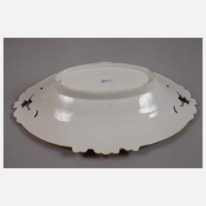 Meissen ovale Prunkschale Reliefdekor