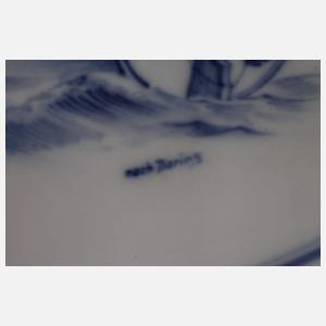 Meissen Wandteller mit Schiffsmotiv