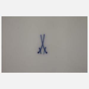 Meissen acht Speiseteller Geflügelmalerei