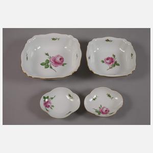 Meissen Konvolut "Rote Rose"