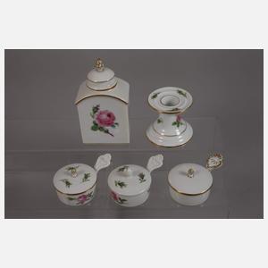 Meissen Konvolut "Rote Rose"
