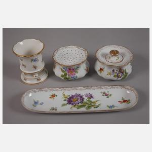 Meissen umfangreiches Schreibset "Blumenmalerei"