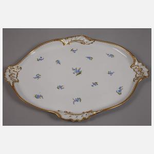 Meissen großes Tablett Streublümchendekor