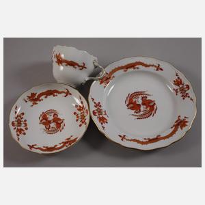 Meissen Kaffeeservice "Reicher rote Drache"