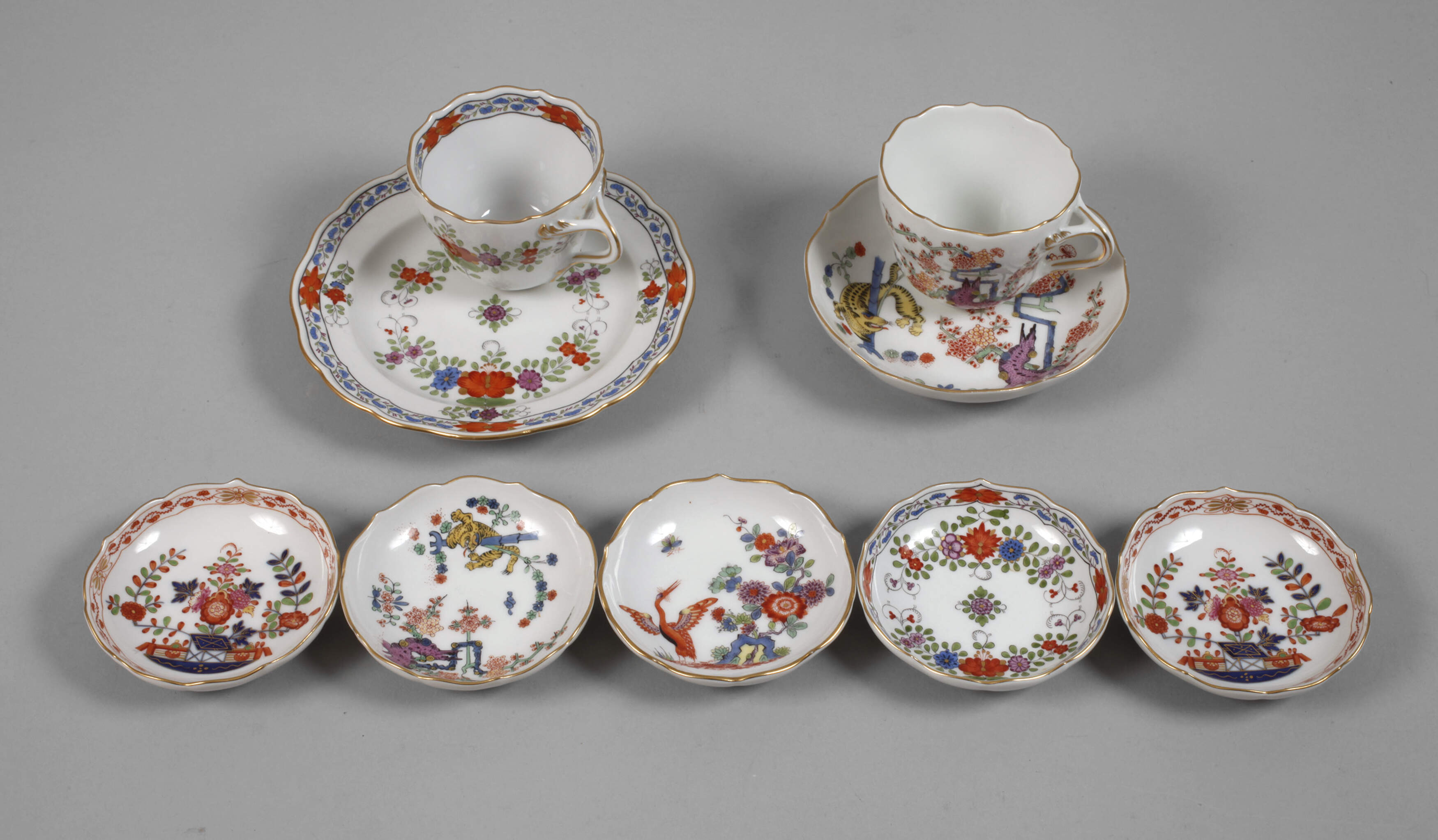 Meissen Konvolut Kakiemondekor