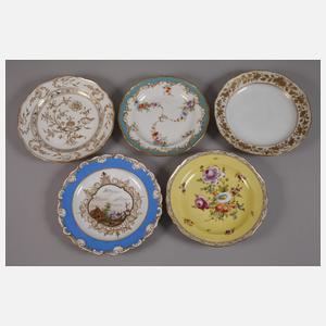 Meissen Konvolut Blumen- und Figurenmalerei