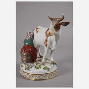 Meissen "Kuh mit Melkerin"