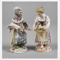 Meissen "Affe als Sängerin“und "Gärtnerkind"111