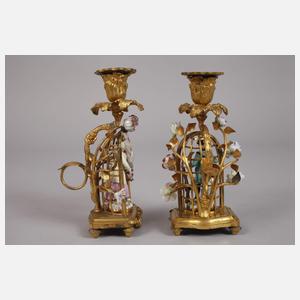 Meissen/Paris Paar figürliche Prunkleuchter